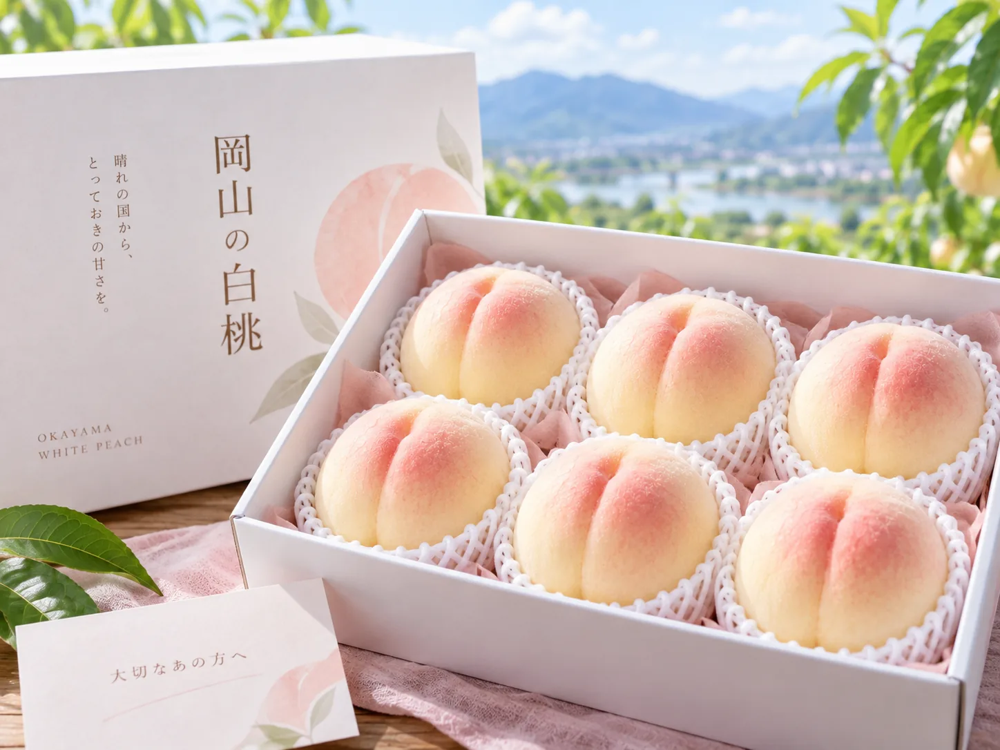 贈答用 白桃 6玉（化粧箱）
